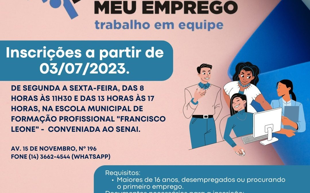 Bariri: Programa Meu Emprego abre inscrições