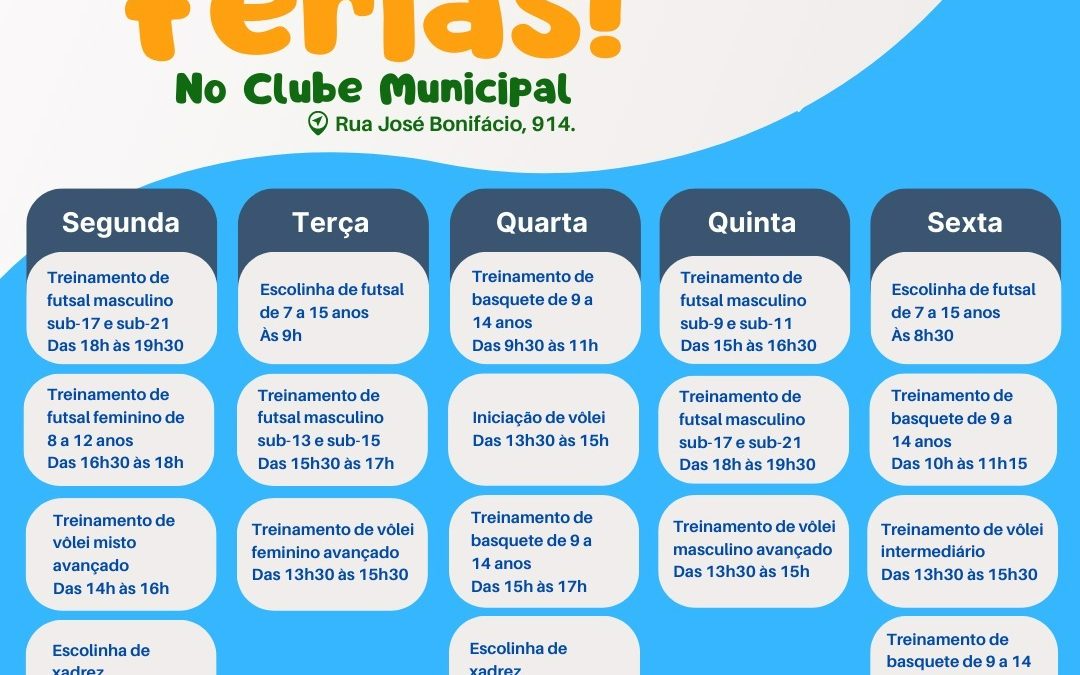 Prefeitura promove programação especial de férias