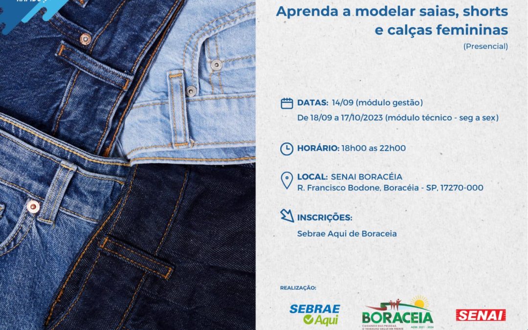 REGIÃO: Boraceia oferece curso que ensina modelar roupas femininas