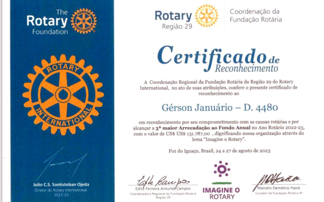 CIDADE: Distrito do Rotary Clube de Bariri recebe seis prêmios