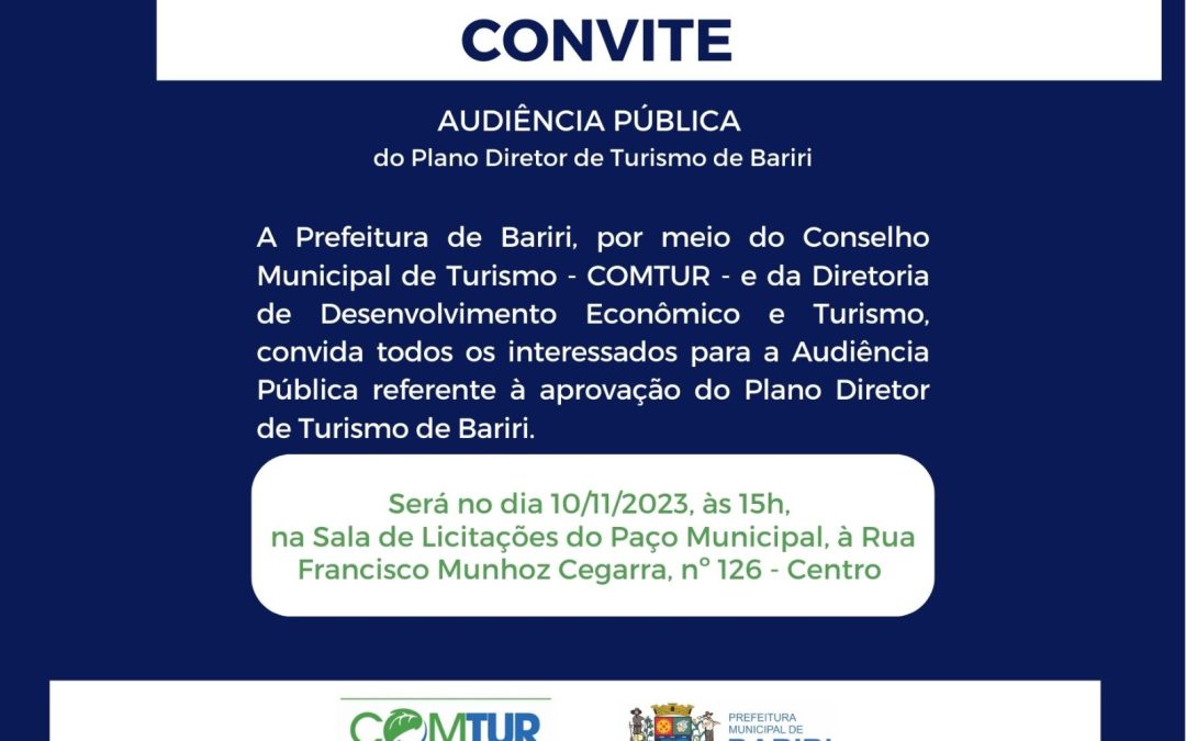 Comtur realiza audiência pública sobre plano diretor