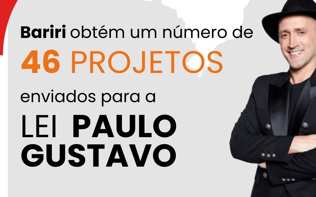 CULTURA: Lei Paulo Gustavo recebe 46 inscrições de projetos em Bariri