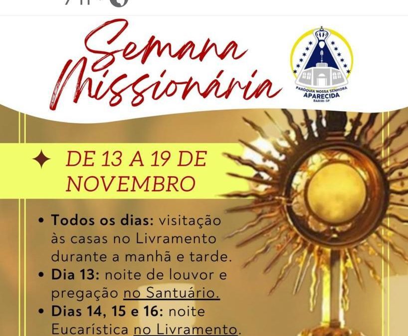 Bariri: Paróquia do Santuário realiza Semana Missionária