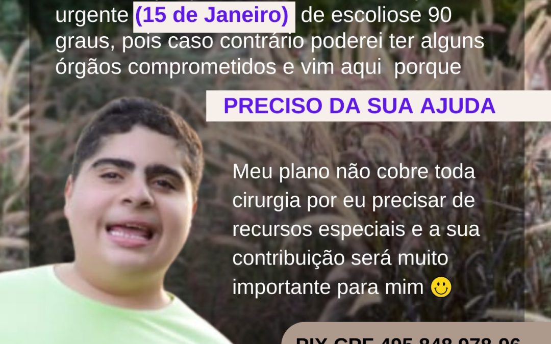 BARIRI: Família pede ajuda para cirurgia de Victor Alves