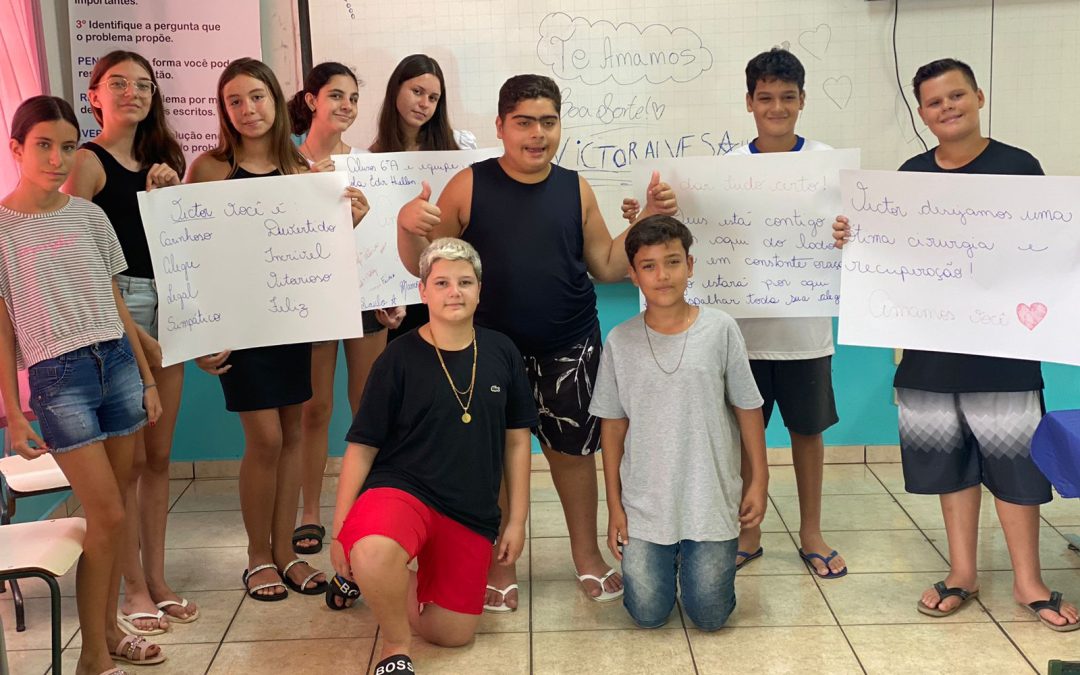 Boraceia: Victor Alves recebe solidariedade e oração dos amigos da Escola Edir