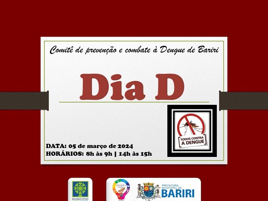 Saúde: Terça-feira tem Dia D de combate à dengue