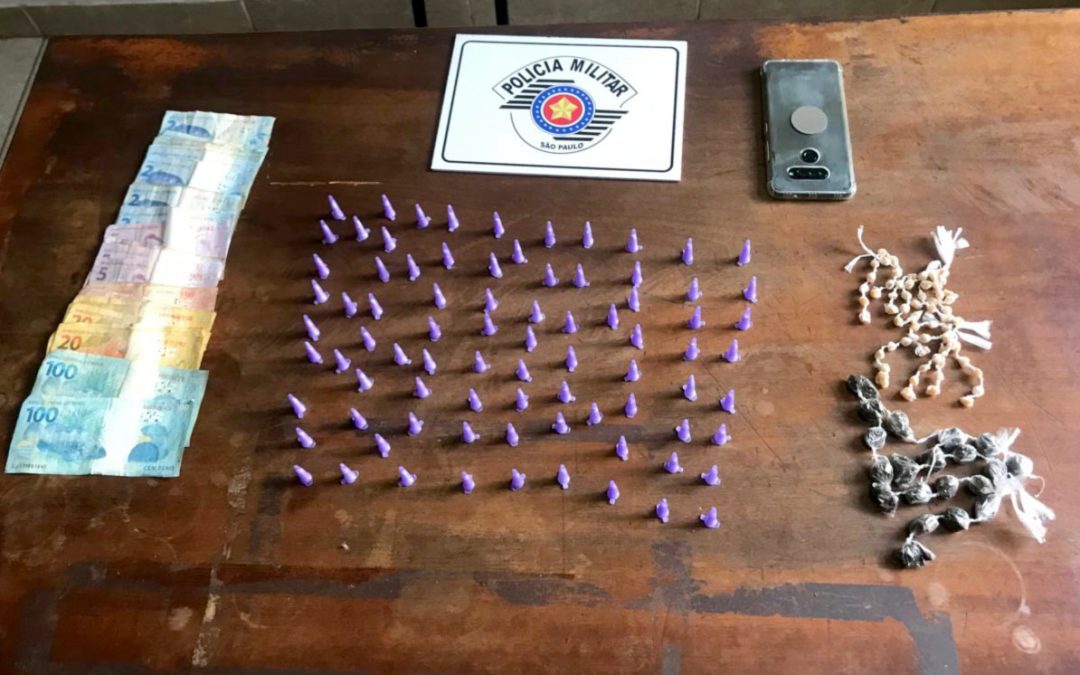 Polícia: PM detém homem com grande quantidade de drogas
