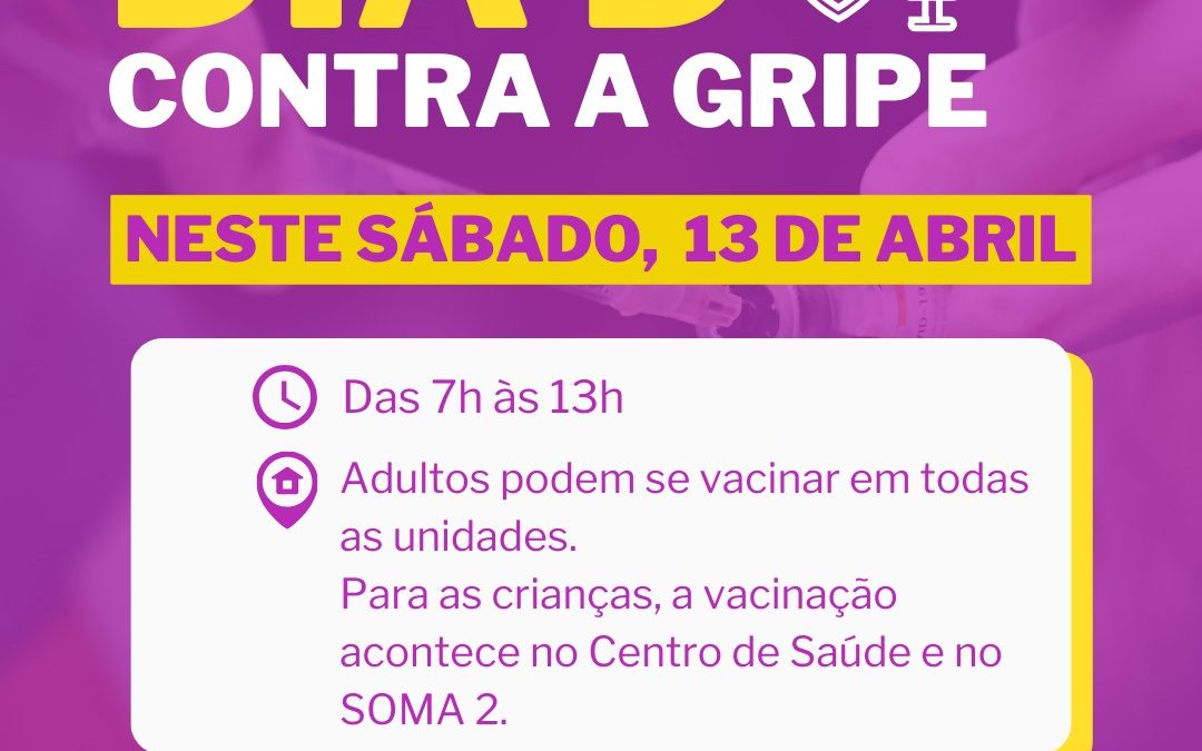 Saúde: Sábado tem Dia D de vacinação contra a gripe em Bariri