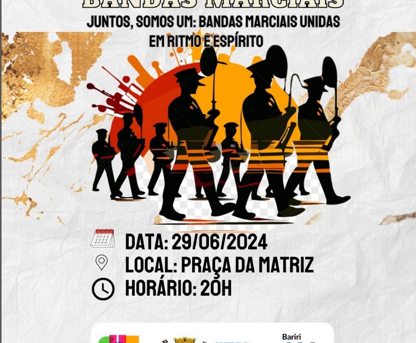 Cultura: Sábado tem Encontro de Bandas na Praça da Matriz