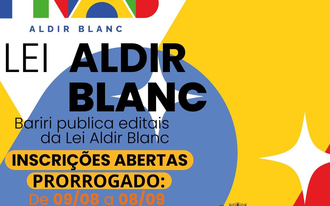 Cultura: Prefeitura abre Inscrições para Edital da Lei Aldir Blanc