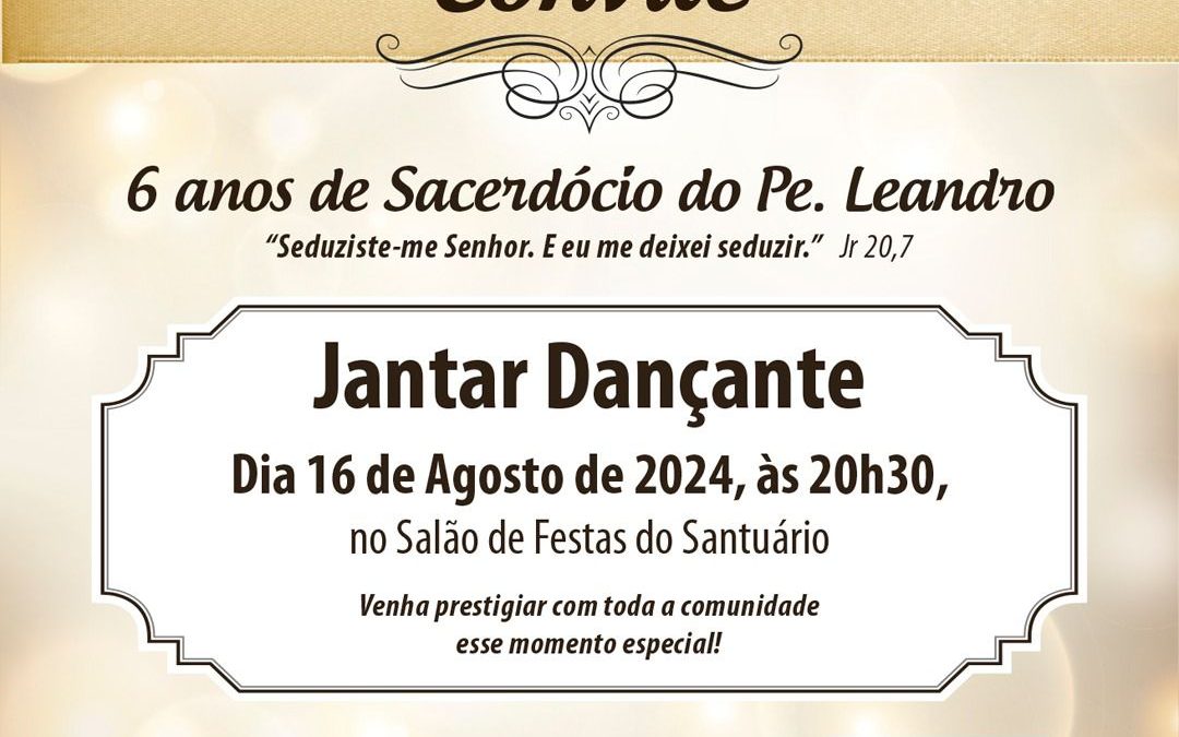 Social: Jantar comemora aniversário de ordenação de Padre Leandro