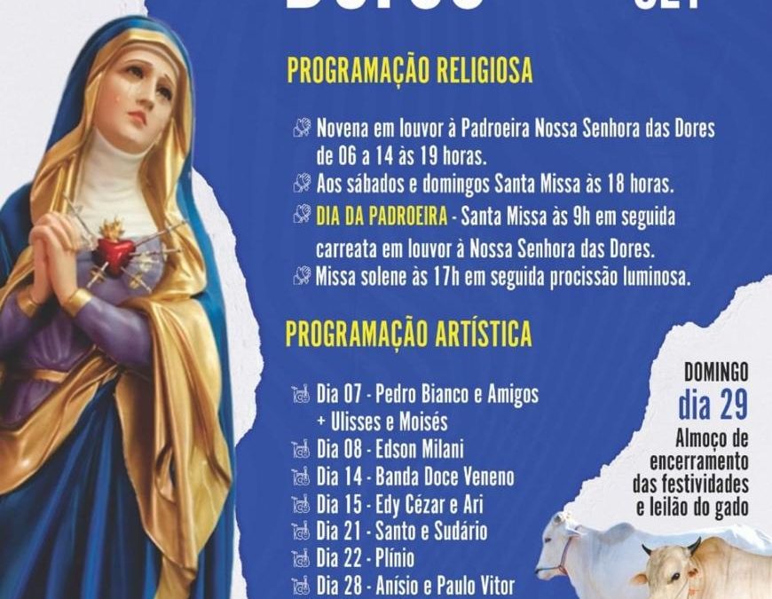 Cidade: Paróquia divulga programação da festa de Nossa Senhora das Dores