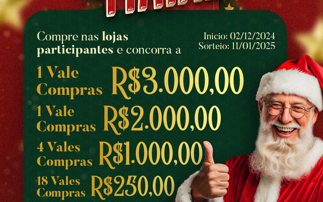 Cidade: Campanha da Acib sorteia R$ 13,5 mil em vales-compras