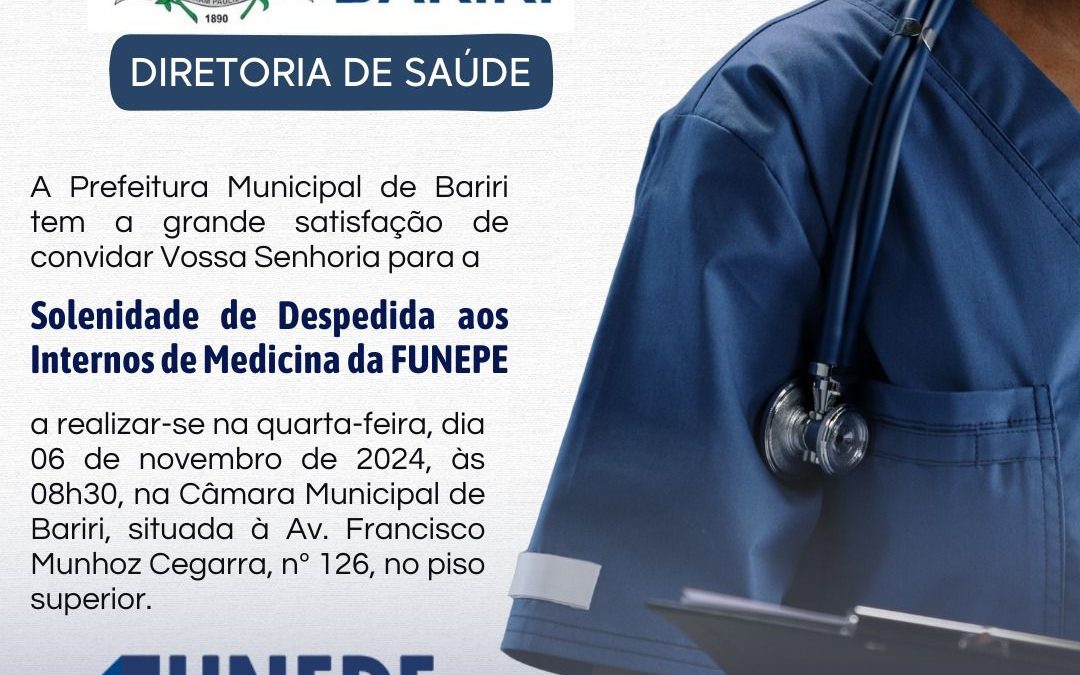 Saúde: Bariri se despede de alunos de Medicina da Funepe