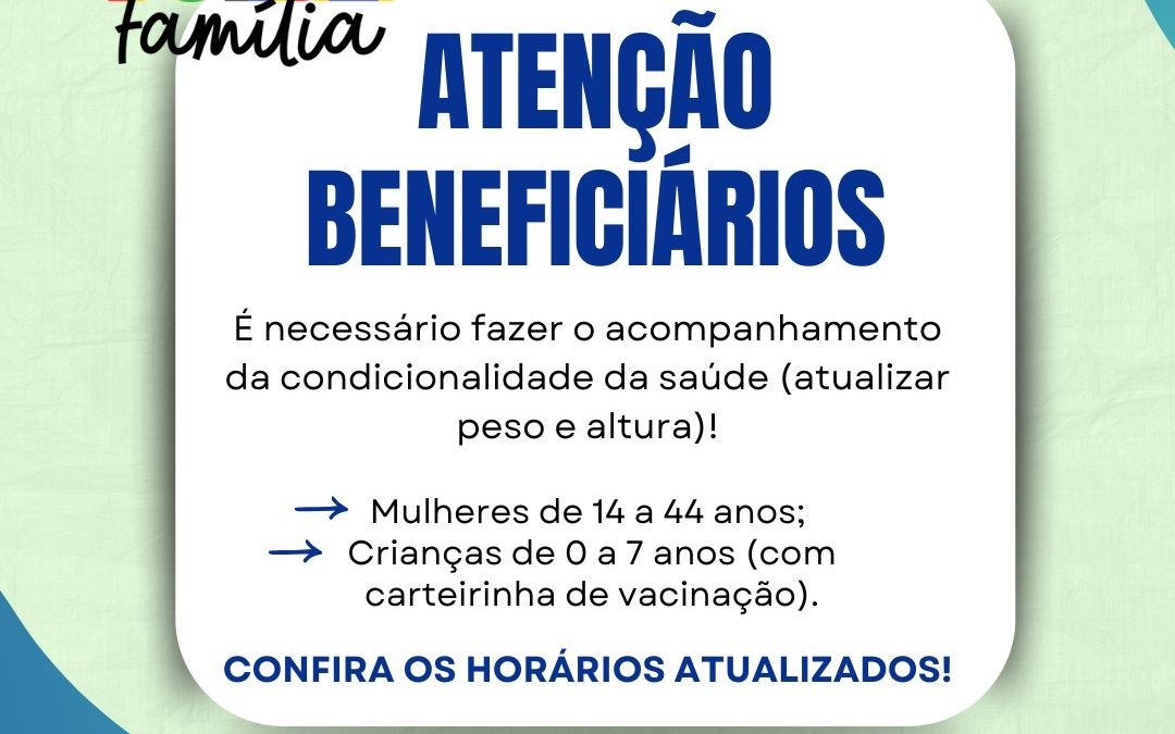 Política: Beneficiários devem fazer acompanhamento do Bolsa Família