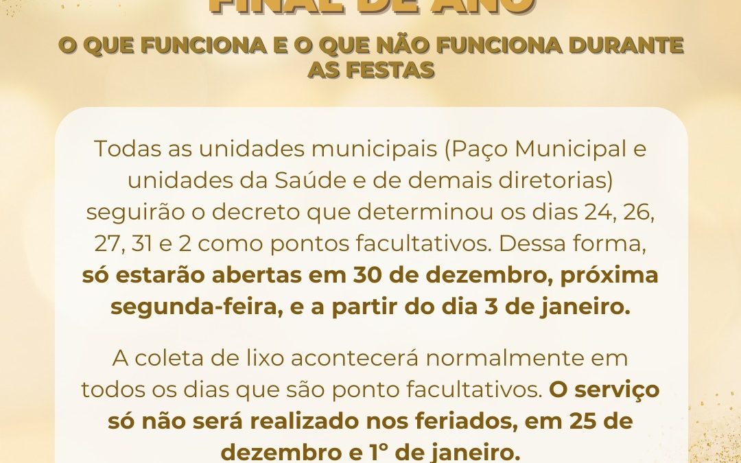 Cidade: Coleta de lixo não será feita somente no Natal e ano-novo