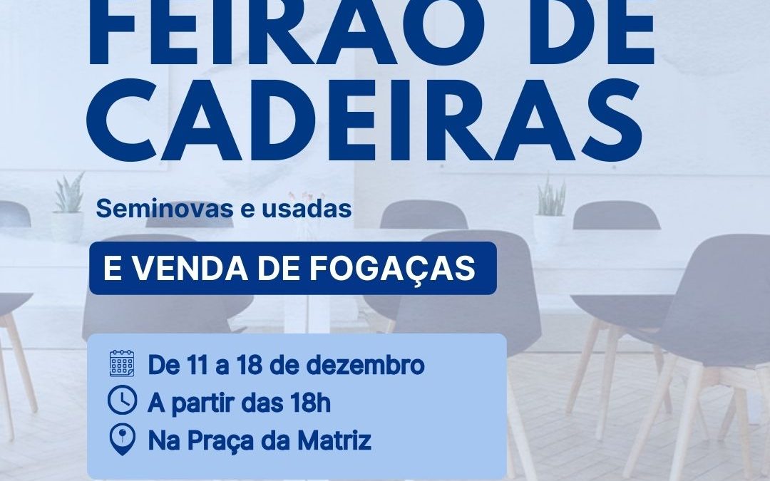 Cidade: Santa Casa realiza Feirão de Cadeiras Seminovas e Usadas