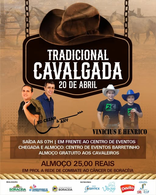 Região: Domingo tem Cavalgada Rural em Boraceia