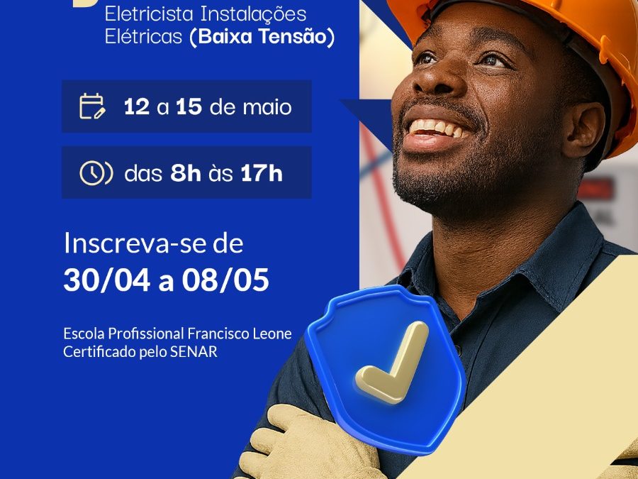 Educação: Prefeitura abre inscrições para curso de eletricista de baixa tensão
