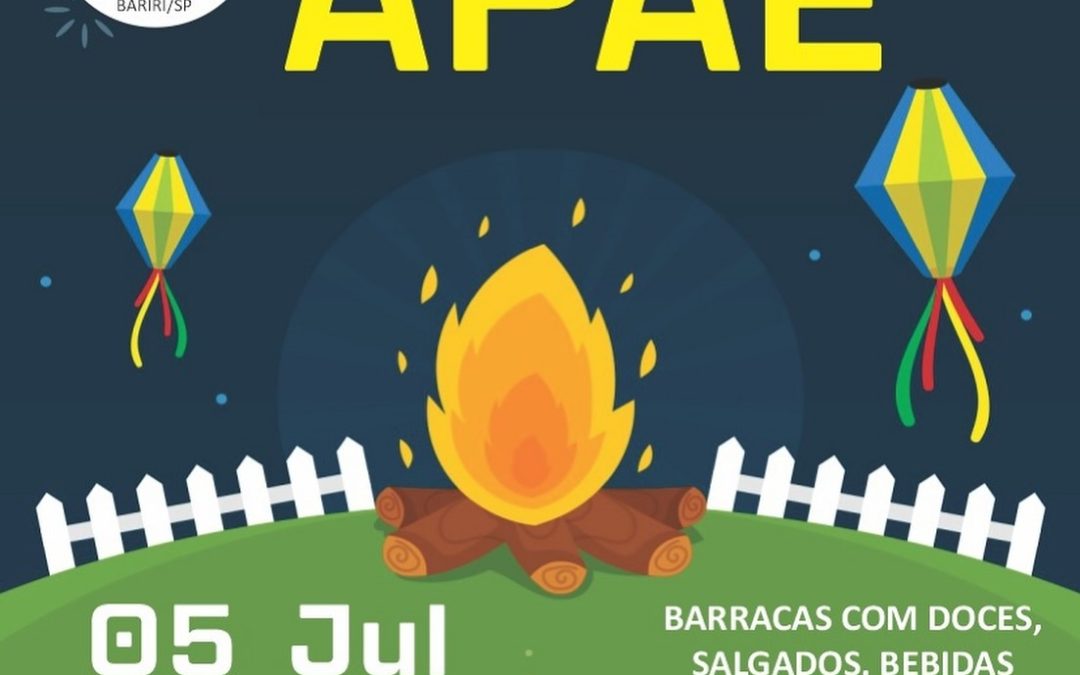 Cultura: Arraiá a Apae de Bariri será no dia 5 de julho