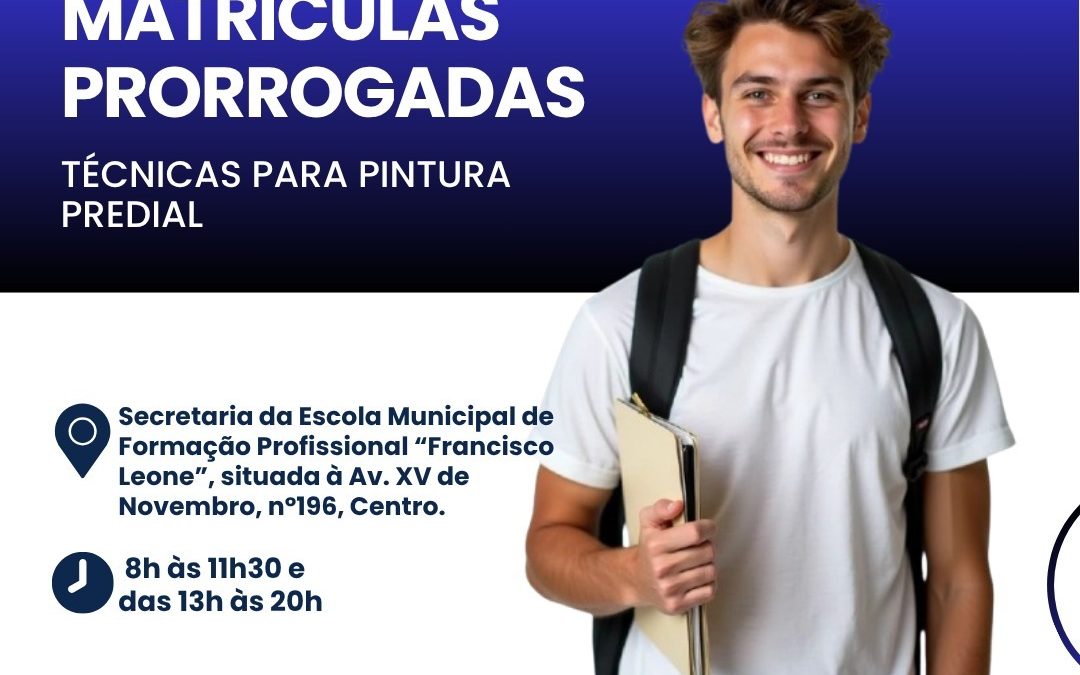 Cidade: Prorrogadas inscrições para curso de técnica de pintura predial