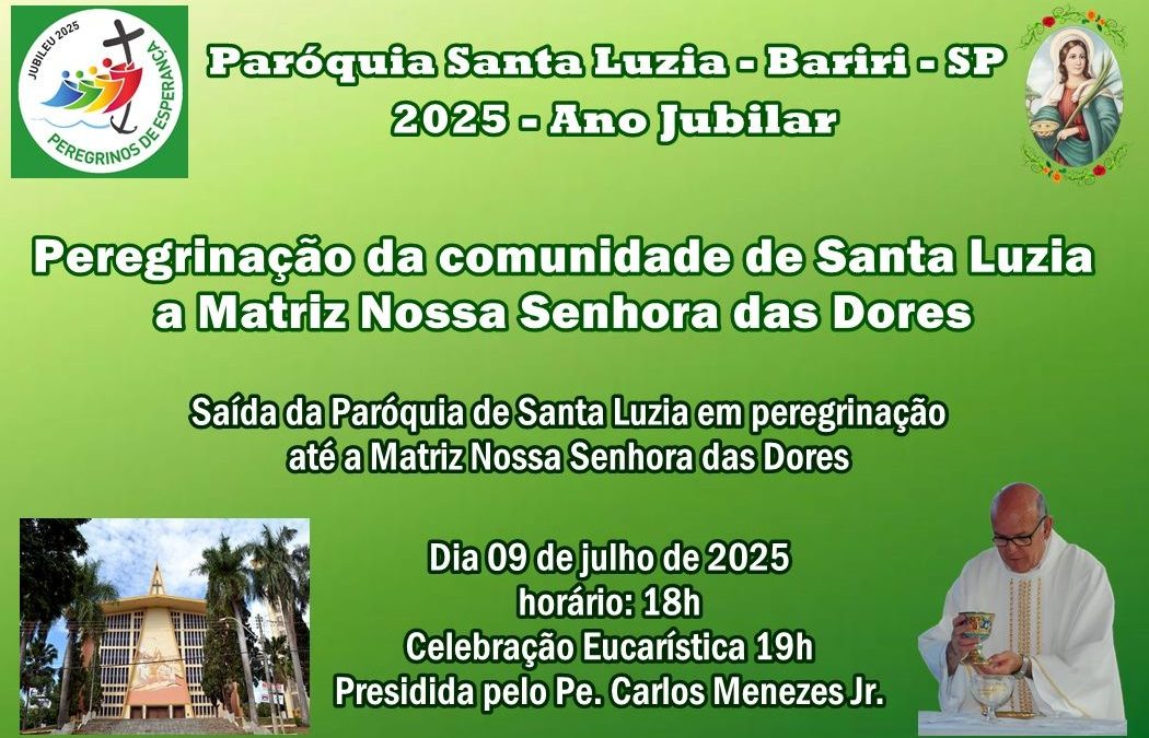 Cidade: Comunidade de Santa Luzia faz peregrinação para Igreja Matriz