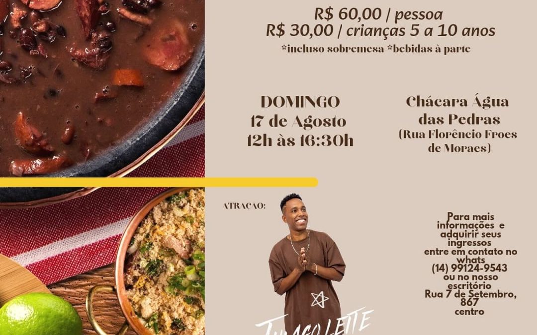 Cidade: Feijoada com Samba da LAV será neste domingo