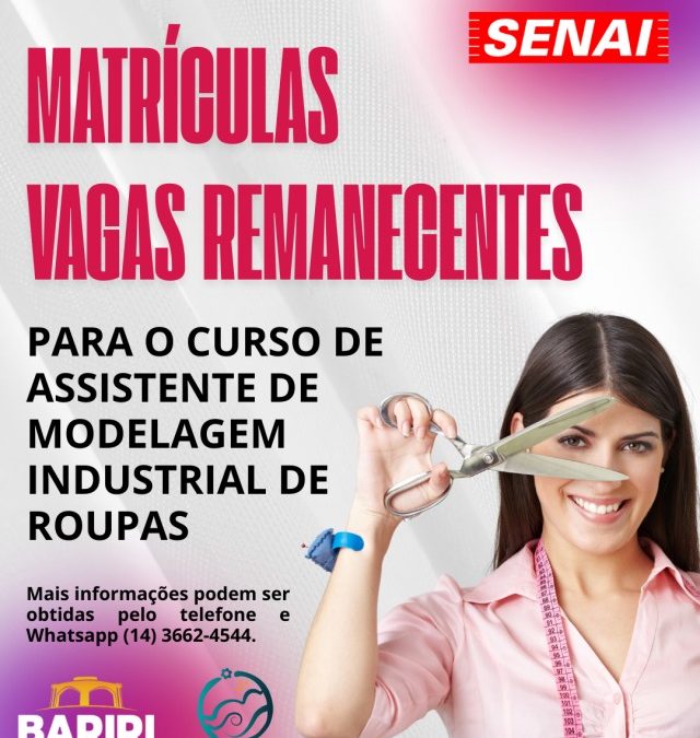 Cidade: Curso de modelagem de roupas continua com vagas abertas