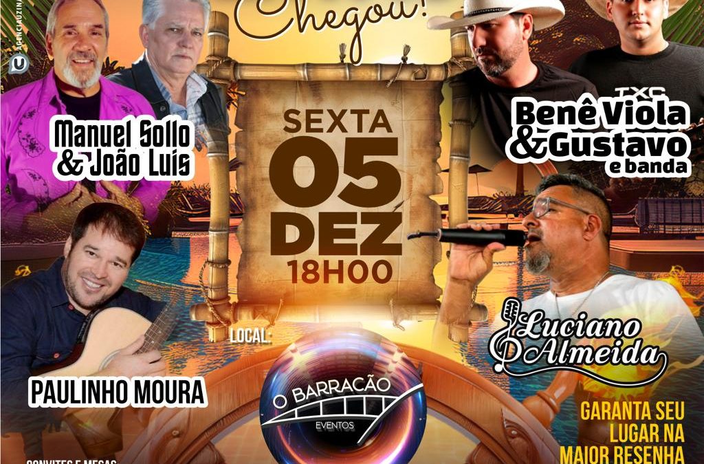 Social: Dia 5 de dezembro tem Luau do Sertão no Barracão
