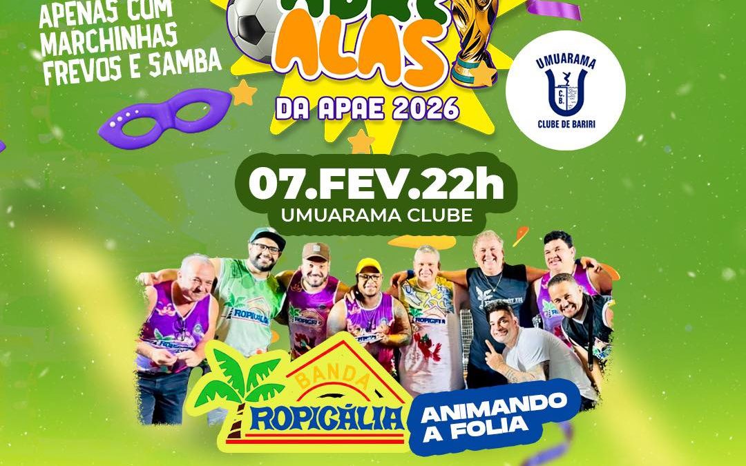 Cidade: Apae inicia venda de mesas e ingressos para o Abre Alas