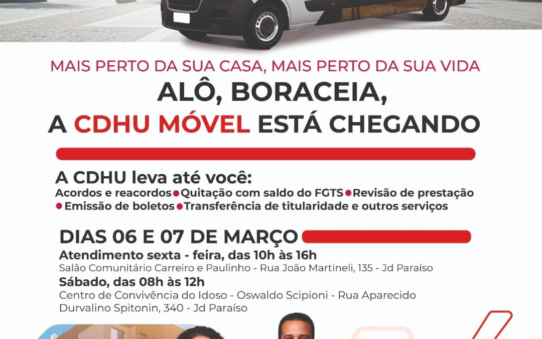 Região: CDHU Móvel estará em Boraceia para atendimento aos mutuários