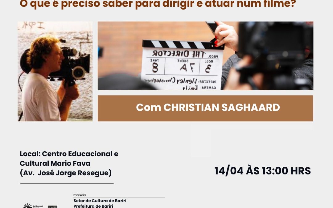 Cultura: Mário Fava recebe oficina sobre direção e atuação para cinema