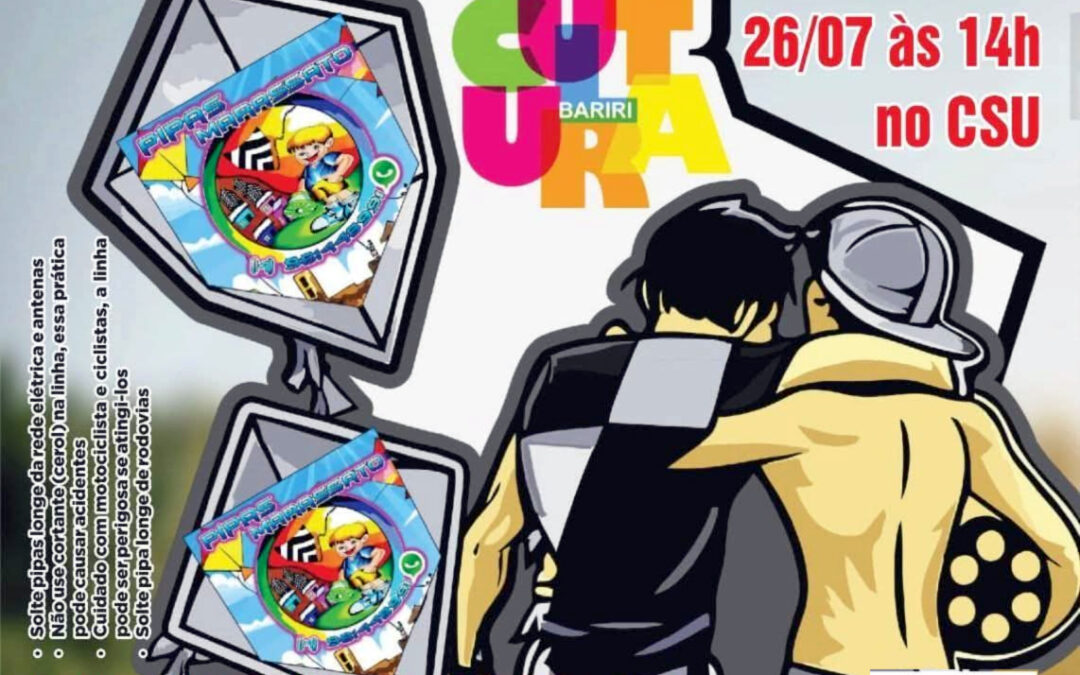 Cultura: Dia 26 de julho tem 13º Festival de Pipas no CSU