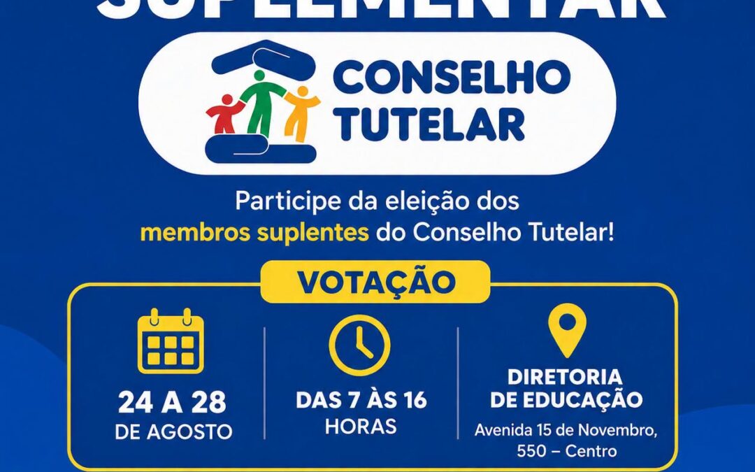 Cidade: Conselho Tutelar terá eleição para suplentes