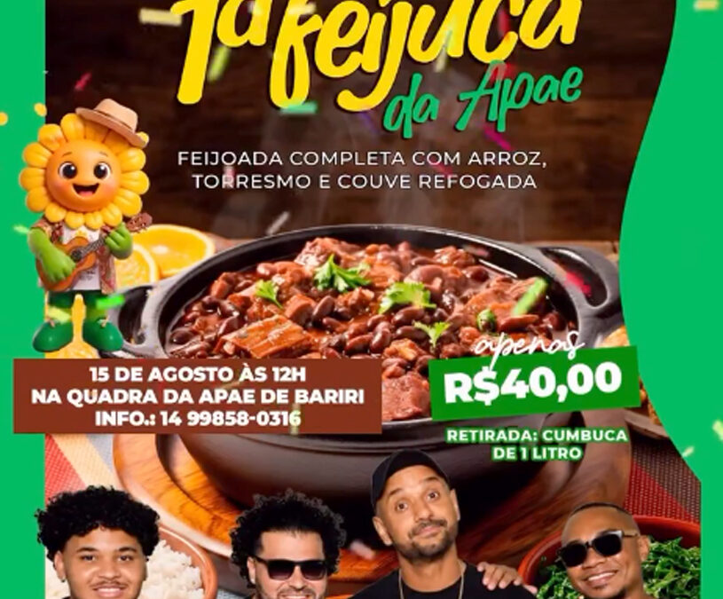 Cidade: Tem 1ª Feijuca da Apae neste sábado