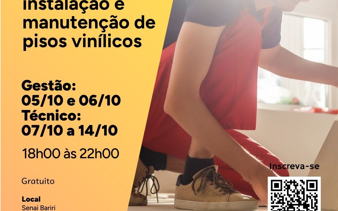 Cidade: Senai oferece curso de instalação e manutenção de pisos vinílicos