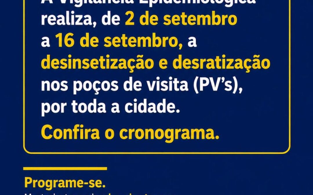 Cidade: Tem início operação de desinsetização e desratização dos bueiros