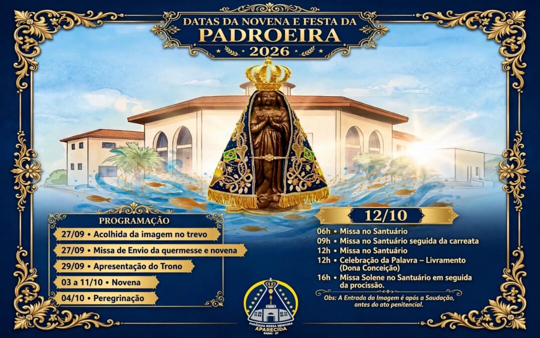 Cidade: Paróquia do Santuário divulga programação da Festa da Padroeira 2026