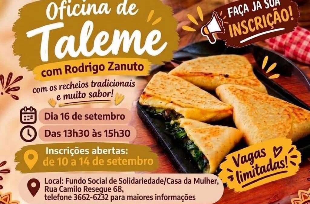 Cidade: Fundo Social promove oficina de taleme em Bariri