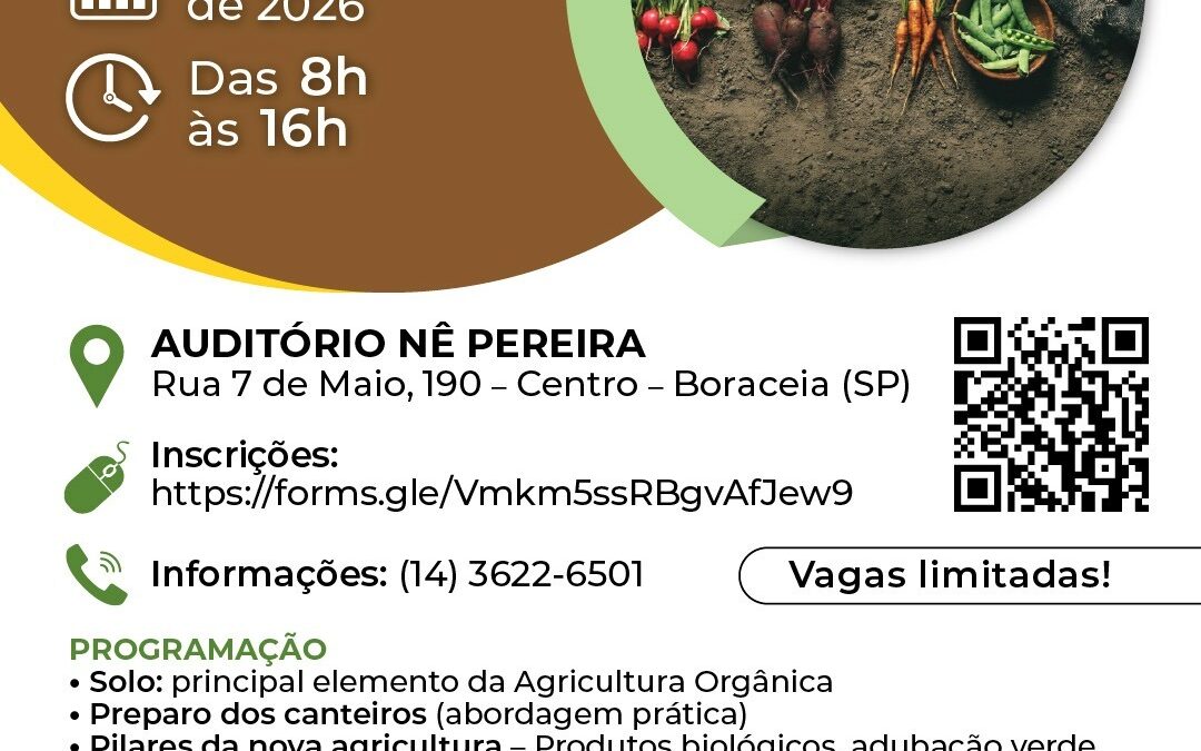 Região: Boraceia recebe 2º Encontro de Agricultura Orgânica