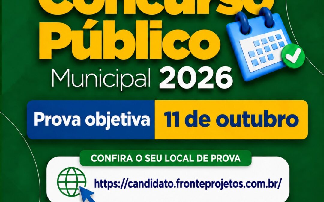 Cidade: Prefeitura informa locais para realização de concursos